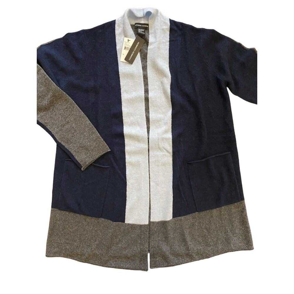 NEW Cashmere Cashmere Womens XL Cardigan Long Sweater Pockets 100% Cashmere